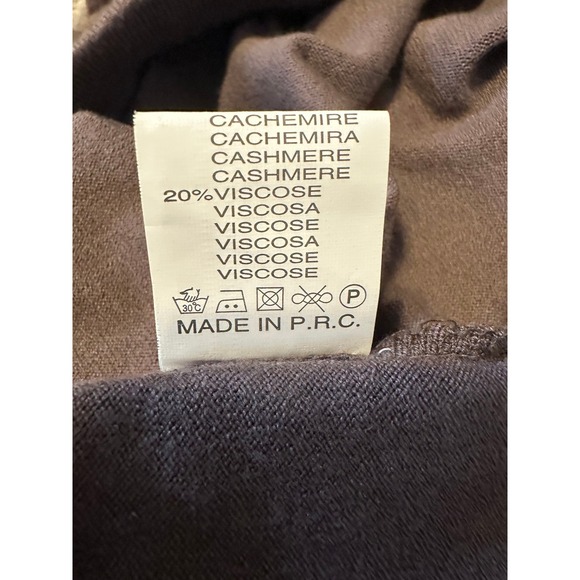 Preziosa Knit Skirt Brown Ruffle Flower Trim Flounce Hem Cashmere Blend‎ S M - Picture 10 of 13